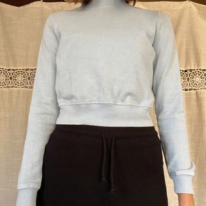 Light blue cropped sweatshirt